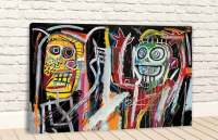 Jean Michel Basquiat Dustheads ศิลปะบนผืนผ้าใบสำหรับติดกำแพง1ชิ้นกรอบด้านในหรือไร้กรอบ