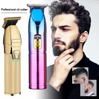 Professional Electric Hair Clipper Mesh Metal Clippers USB Rechargeable Barber Hair Trimmer Washable Hair Cutting Machine Men