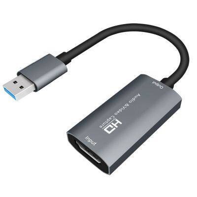 Video Capture Card USB 3.0 HD Audio Capture Card 4K 60FPS Game Real-Time Streaming Video Recorder Capture Device Adapters Cables