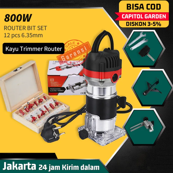 Mesin Trimmer 800w Router Kayu Mesin Ukir Mesin Profil Kayu 800