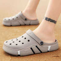 Homebaby Crocs รองเท้าแตะสำหรับสตรีและบุรุษ,รองเท้าบ้านรองเท้าแตะชายหาดใส่อยู่บ้านรองเท้าคู่ขนาดใหญ่สำหรับใส่นอกบ้านใส่ในบ้านสำหรับฤดูร้อนเรียบง่าย