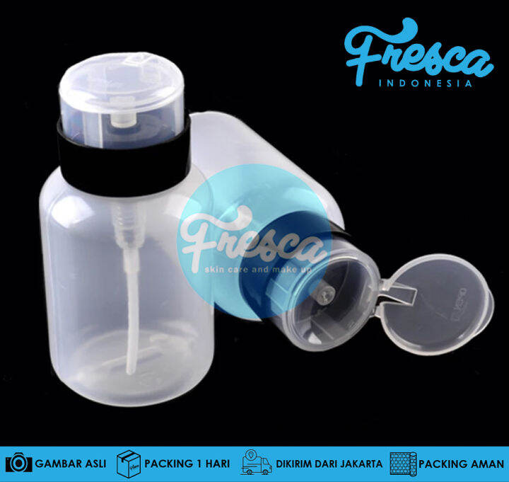 Botol Pump / Botol Pompa / Botol Plastik 200ml / Botol Nail Extension