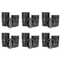 90Pack 4 Inch Net Cups Slotted Mesh Wide Lip Filter Plant Net Pot Bucket Basket for Hydroponics