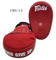 Fairtex focus mitts FMV-13  All Red  for Training Muay Thai MMA K1 เป้ามือแฟร์แท็กซ์ สีแดง สำหรับเทรนเนอร์ ในการฝึกซ้อมนักมวย