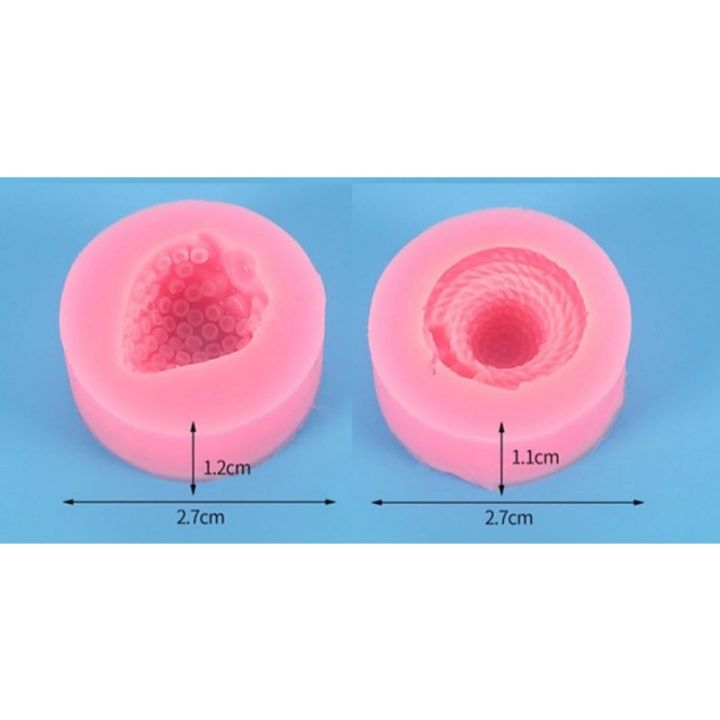 พิมพ์ซิลิโคน-สตอเบอร์รี่-หมวก-ใช้ทำขนม