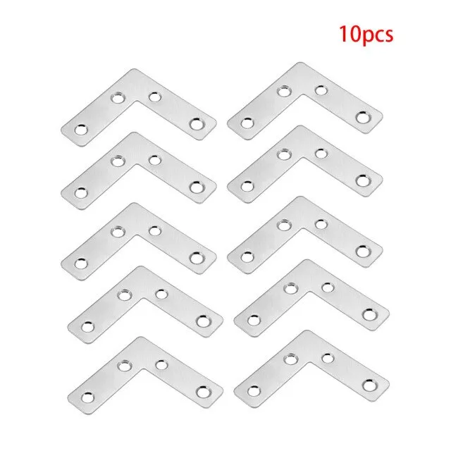 10Pcs Furniture Fixing L Shaped Flat Plate Table Chair Corner Brace