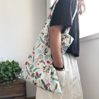 Youda Fashion Design Women Flower Handbag Classic Book Shopping Shoulder Bags Original Ladies Cotton Fabric Totes Bag For Girls