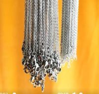 50/100pieces / batch 304/316L stainless steel necklace 1.2/1.4//1.6/ 2mm thick chain link 45cm/50cm for jewelry necklace