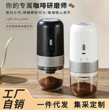 Portable Electric Burr Coffee Grinder USB Rechargeable Small Coffee Bean Grinder with Multiple Grinding Settings Automatic Conical Burr Grinder for