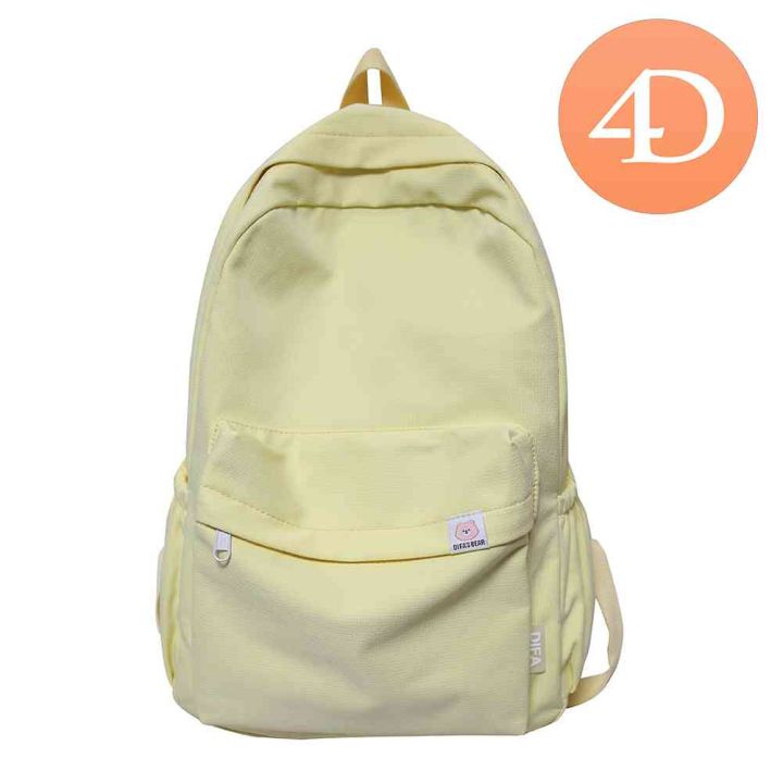 Simple Classic Backpack Teens Girls Student Large Capacity School Book ...