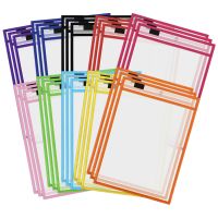 30 Pack Dry Erase Pockets PVC Transparent Dry Erase File Bag Reusable Dry Erase Bag