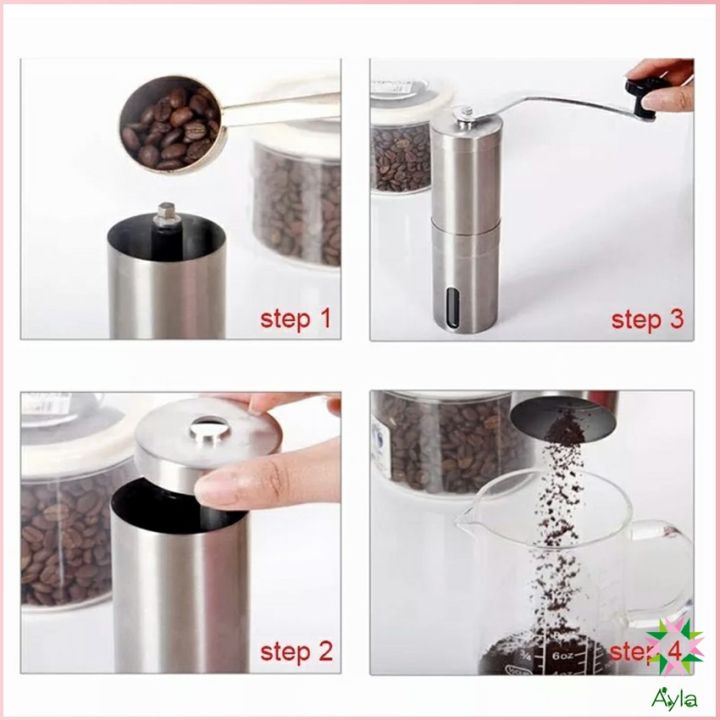 ayla-ขนาดกระทัดรัด-พกพาสะดวก-เครื่องบดกาแฟ-mini-manual-coffee-grinder