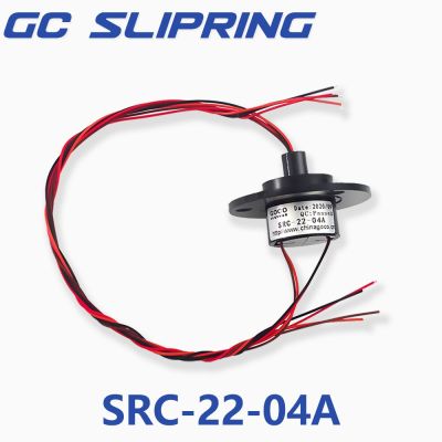 ‘；【-； Slip Ring Collector Ring Carbon Brush Conductive Ring Conductive Brush Src-22-04A / 4-Way 2A Diameter 22Mm Wire Length 250Mm Col