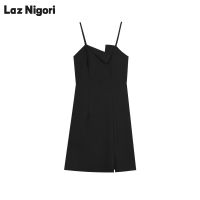 Laz Nigori สีดำสไตล์ใหม่ภายในสร้างด้วยตนเอง-การเพาะปลูกกระโปรงทรงเอผ้าพันสะโพกอารมณ์