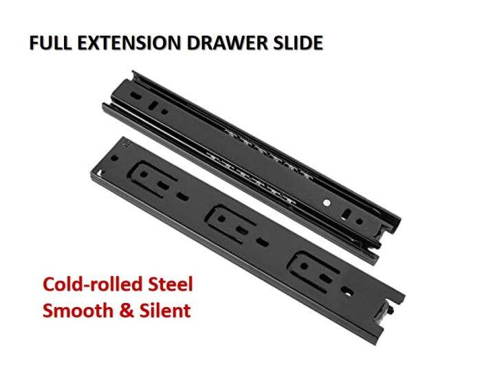 FULL EXTENSION DRAWER SLIDE W/ SOFT CLOSING RAIL LACI SOFT CLOSE SMOOTH