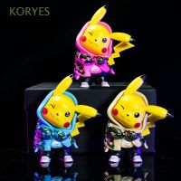 KORYES Kids Toys Pikachu Kawaii Camouflage Pokemon Boy Girl Anime Surprise Toys Pocket Doll PVC Cosplay Action FigureMulticolor