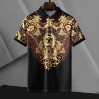 Men Polo Shirt Short Sleeve Polo Shirt Polyester material Casual Shirt With Creative Pattern Collar Top（Contact the seller, free customization）