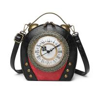 New Womens Bag Retro Hand-held Package Walkable Clock Womens Bag One Shoulder Cross Bag Handbag