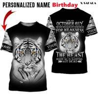 2023 new arrive- xzx180305   Tiger My Scars Tell A Story 3D Full Print Slim T-Shirt Tops Tees Men Short Sleeve Casual Milk Fiber Breathable Quick Dry Sport free custom name logoï¼‰ S-5XL