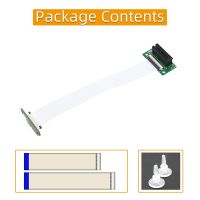 PCI-E 36Pin 1X Extension Cable with 12V Powers LED and PCB Plastic Spacer ( Duals Vertical 90 Degree Direction)