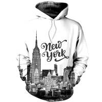 Xzx180305 new fashion New York clothing 3D printed men and women Pullover Sweatshirt casual zipper hoodies jacket tops