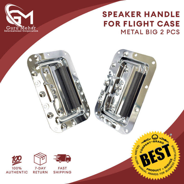 Speaker Handle Metal Big for Flight Case Silver with Rubber Grip