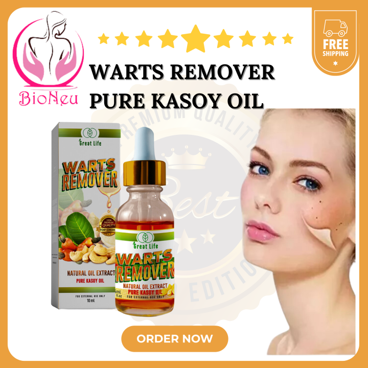 Warts Remover Pure Kasoy Oil 10ml By Great Life Natural Oil Extract Skin Problem Solution