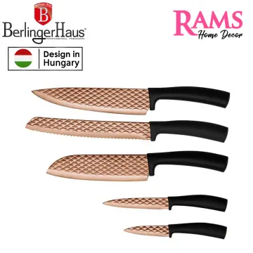  Kitchen Knife Set Non Stick Knives with Block, Serrated Steak  Knife, Chef Knife, Bread Knife, Scissors, Sharpener, 14Pcs Stainless Steel  Ultra-Sharp Cutlery Block Sets with Titanium Coated Blade: Home & Kitchen