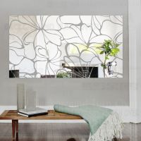 Mirror Stickers Sticker Room Decoration 3D Long Wall Adhesive Stream Panel Mural Full Body Length Big Large Wallpaper R001