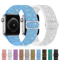 Błyszczący miękkiej nylonowej pasek bransoletka dla pasek do Apple Watch 8 ultra 49mm 38/40mm 42mm 44mm 45mm Iwatch Series7 SE 6 5 4 3 2 1 Band