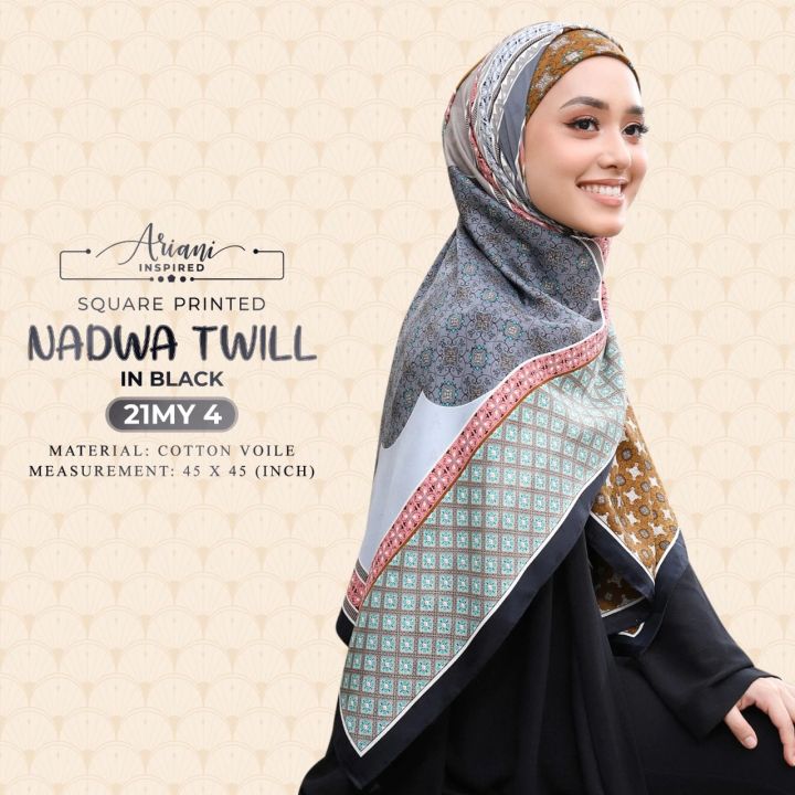 💢READY STOCK 💢Tudung Square Araini inspired Nadwa Twill collection ...