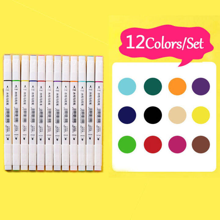 12-pcs-สี-manga-markers-ชุดน้ำล้างทำความสะอาดได้เด็กวาดปากกาเครื่องเขียนภาพวาด-shetch-kawaii-โรงเรียนอุปกรณ์ศิลปะ-zptcm3861