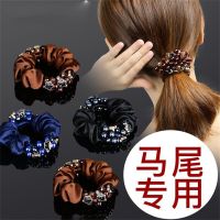 【CW】 Fashion Pearls Beaded Hair Scrunchies Ponytail Tie Elastic Bands Rope Accessories