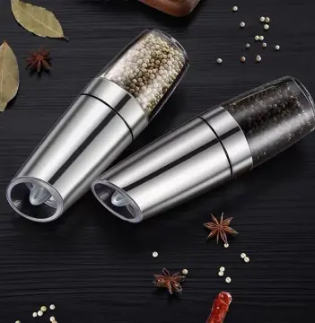 Russell Hobbs Battery Powered Salt and Pepper Grinders 23460-56 - Stainless  Steel and Silver