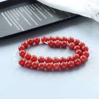 [COD] Manufacturers wholesale natural crystal red agate hand string loose beads semi-finished round long bracelet