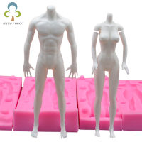 Doll Body Shaped Silicone Mold 3D Fondant Tool For Manikin Handmade DIY Chocolate Baking Decorating Clay Mould Supplies GYH