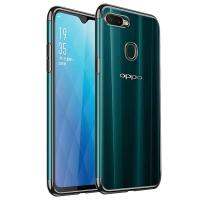 Case OPPO A7 เคสนิ่ม TPU เคสใสขอบสี เคสออฟโป้เอ7 สินค้ามาใหม่ สีดำ สีแดง สีนำเงิน Oppo A7