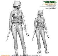 Yufan Model 118 Figure Model Kit Beauty Defense Force เรซิ่นทหาร YFWW-1812