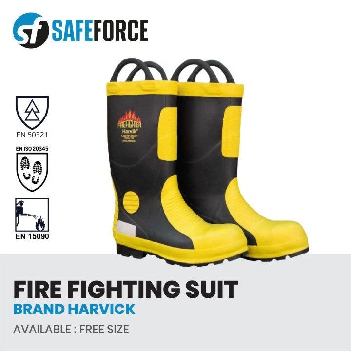 Harvik 9687L Fire Fighting Boots Shoe Kasut But Kerja Keselamatan