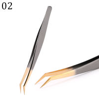 100 Closed High Quality Premium Black-Gold Eyelashes Tweezers Hand Anti-slip Design 3D 6D Lashes Extensions Makeup Tools