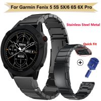 ◕∏✠ Stainless Steel Band for Garmin Fenix 5 5S/5X Plus/6S 6X Pro/Forerunner 935 Strap 22MM Bracelet Quick Fit Metal Watchband Correa