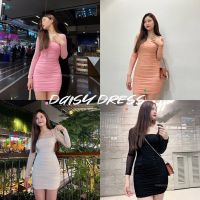 Daisy dress ✨เดรสผ้ามุ้ง2in1 แขนยาว สามารถใส่2แบบ เปิดไหล่ หรือใส่แบบปิดแขนได้ ซับในทั้งตัว