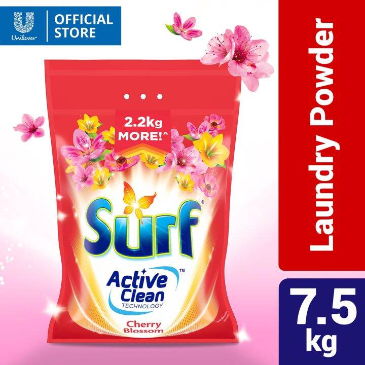 Surf Powder Detergent Cherry Blossom 7.5kg Pouch Lazada PH