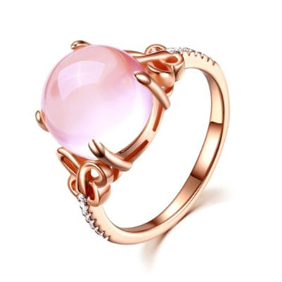 [COD] แหวนผีเสื้อหินชบาแหวนผู้หญิงชุบคริสตัลสีชมพูกุหลาบทองแหวนนิ้วชี้แบบญี่ปุ่นและเกาหลี Christmas Gift