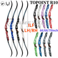 TOPOINT R10 66" 68" 70" ILF Recurve Bow 25" Riser 18-44lbs Takedown Bow Competition LH/RH