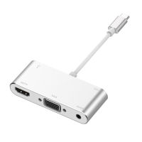 5 In 1 4K Anti Interference Multi Port High Speed ​​Laptop Aluminum Alloy USB C To VGA Adapter Accessories Wide Compatible Portable Phone TV Fit For Huawei Mate Book