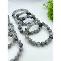 Natural Black Rutail Quartz  Round  Beads Bracelet 6 mm 8mm 10 mm Size Available Natural Tourmaline in Quartz Bracelet