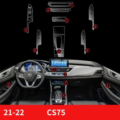 ฟิล์มใส Tpu สำหรับ Changan CS75สติกเกอร์ป้องกันภายในรถยนต์2018-2023แผงหน้าต่างประตูเกียร์ควบคุมกลาง