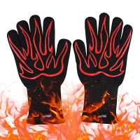 GMG BBQ Gloves Heat Resistant Silicone Non-Slip Fireproof Cooking Baking Barbecue Quilted Liner Silicone Oven Mitts Kitchen