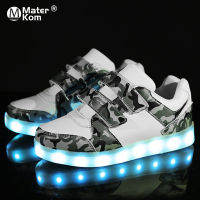 Size 25-37 USB Charging Children Boys Shoes with Sole Enfant Led Light Glowing Luminous Sneakers for Girls Shoes Kids Led Shoes